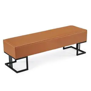 Waiting Room Bench Seating Faux Leather, 55.1 Office Guest Chair Reception Chair, Lobby Furniture for Conference Room Beauty Salon Barbershop Small Space Waiting Room Bench Seating Faux Leather, 55.1 Office Guest Chair Reception Chair, Lobby Furniture for Conference Room Beauty Salon Barbershop Small Space
