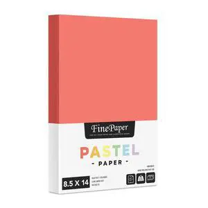 Salmon Pastel Colored Menu Paper - 8.5" x 14" (Legal Size) - For Documents, Announcements, Menus Arts and Crafts | Bulk Pack of 100 Sheets Salmon Pastel Colored Menu Paper - 8.5" x 14" (Legal Size) - For Documents, Announcements, Menus Arts and Crafts | Bulk Pack of 100 Sheets
