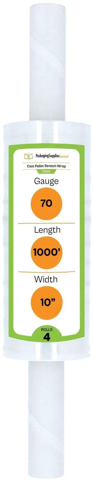PSBM Stretch Wrap with Handles, 4 Rolls 10 Inch x 1000 Feet 70 Gauge Heavy Duty Clear Plastic Wrap Industrial Strength Shrink Film for Moving, Packing & Shipping PSBM Stretch Wrap with Handles, 4 Rolls 10 Inch x 1000 Feet 70 Gauge Heavy Duty Clear Plastic Wrap Industrial Strength Shrink Film for Moving, Packing & Shipping