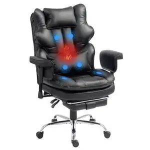 Massage Office Chair with Heat and Footrest, High Back Recline Gaming Chair | Spacious Padded Seat with Adjustable Headrest, Armrests and Lumbar Support Pillow for Personalized Comfort Massage Office Chair with Heat and Footrest, High Back Recline Gaming Chair | Spacious Padded Seat with Adjustable Headrest, Armrests and Lumbar Support Pillow for Personalized Comfort