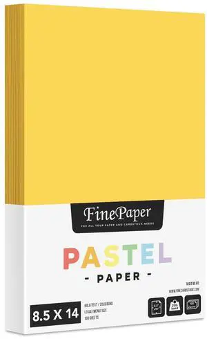 Goldenrod Pastel Colored Menu Paper - 8.5" x 14" (Legal Size) - for Documents, Announcements, Menus Arts and Crafts | Bulk Pack of 100 Sheets Goldenrod Pastel Colored Menu Paper - 8.5" x 14" (Legal Size) - for Documents, Announcements, Menus Arts and Crafts | Bulk Pack of 100 Sheets