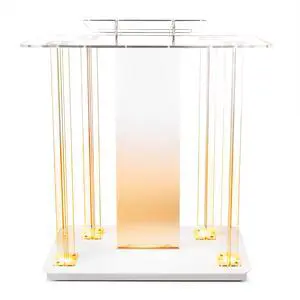 Acrylic Church Pilpits with Wheels, 46'' Church Podium with 15 Colors RGB LED Lights,Podium Stand Lecterns Pulpits for Church, Wedding, Concert Speech, Classroom (40L*17.7W *46.6H) Acrylic Church Pilpits with Wheels, 46'' Church Podium with 15 Colors RGB LED Lights,Podium Stand Lecterns Pulpits for Church, Wedding, Concert Speech, Classroom (40L*17.7W *46.6H)