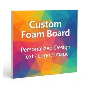 Custom Foam Boards - 3/16" Thick Personalized Poster Boards for Designs, Text, Logos & Images - Photo Mounting, Presentations, Event Signs, Store Ads - Square Custom Foam Boards - 3/16" Thick Personalized Poster Boards for Designs, Text, Logos & Images - Photo Mounting, Presentations, Event Signs, Store Ads - Square
