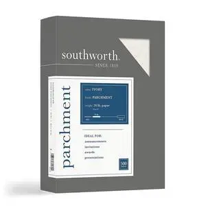 984C Parchment Specialty Paper Ivory 24 lb. 8 1/2 x 11 500/Box (SOU984C) 984C Parchment Specialty Paper Ivory 24 lb. 8 1/2 x 11 500/Box (SOU984C)