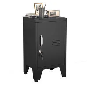 24.5" Black Lockable Steel Small Employee Storage Locker | Single Door, Adjustable Shelf & Leveling Feet, Metal Office Cabinet for Home, School, Office & Gym 24.5" Black Lockable Steel Small Employee Storage Locker | Single Door, Adjustable Shelf & Leveling Feet, Metal Office Cabinet for Home, School, Office & Gym