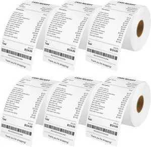 6 Roll Continuous Receipt Roll Paper Compatible for Dymo 30270 A30270 2-1/4" x 249ft (57mm x 76m) Non-Adhesive White Thermal for Label Writer 300 310 320 330 400 Duo 450 Twin Turbo Printer 6 Roll Continuous Receipt Roll Paper Compatible for Dymo 30270 A30270 2-1/4" x 249ft (57mm x 76m) Non-Adhesive White Thermal for Label Writer 300 310 320 330 400 Duo 450 Twin Turbo Printer