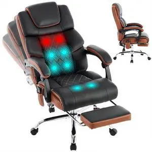 Massage Office Chair 6 Points 500lbs with Footrest,Reclining Desk Chair with Vibration Heat,Executive Big and Tall Chairs for Heavy People,Adjustable Height Ergonomic Black Massage Office Chair 6 Points 500lbs with Footrest,Reclining Desk Chair with Vibration Heat,Executive Big and Tall Chairs for Heavy People,Adjustable Height Ergonomic Black
