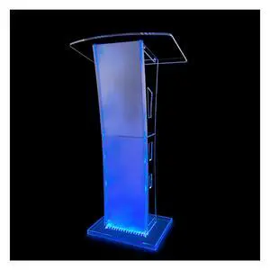 Acrylic Podium Stand with lights, 43Transparent Pulpits for Churches with Large Reading Platform, Clear Presentation Podiums for Churches, Classroom, Conference (15 Colors Adjustable& Remote Control) Acrylic Podium Stand with lights, 43Transparent Pulpits for Churches with Large Reading Platform, Clear Presentation Podiums for Churches, Classroom, Conference (15 Colors Adjustable& Remote Control)