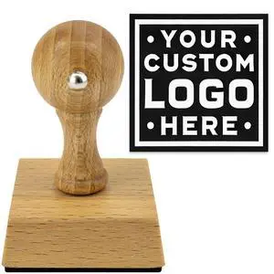 Personalized Business Custom Square Wood Hand Logo ot Text Stamp - Choose from 15 Ink Colors Personalized Business Custom Square Wood Hand Logo ot Text Stamp - Choose from 15 Ink Colors