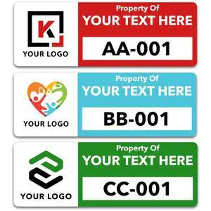 Custom Asset Tags (Upload Your Logo) - Asset Labels with Sequential Numbers - 2 x 0.7 (50-5000 Labels) Custom Asset Tags (Upload Your Logo) - Asset Labels with Sequential Numbers - 2 x 0.7 (50-5000 Labels)