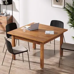 39'' Square Conference Table, Small Wooden Meeting Room Table | Industrial Seminar Tables for 4 People,Free Combination Businessfor Conference Room Boardroom 39'' Square Conference Table, Small Wooden Meeting Room Table | Industrial Seminar Tables for 4 People,Free Combination Businessfor Conference Room Boardroom