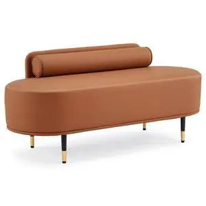 Waiting Room Bench with Low Back, 53.5" Office Guest Chair, Faux Leather Upholstered Reception Seating, Lobby Bench for Beauty Salon Barbershop Airport Bank Hall Room Conference Waiting Room Bench with Low Back, 53.5" Office Guest Chair, Faux Leather Upholstered Reception Seating, Lobby Bench for Beauty Salon Barbershop Airport Bank Hall Room Conference