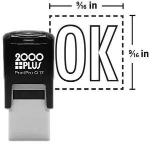 2000 Plus PrintPro Q17 Square Self-Inking Custom Stamp, 5/8 x 5/8 Inch Impression Area Small Loyalty Card Stamp 2000 Plus PrintPro Q17 Square Self-Inking Custom Stamp, 5/8 x 5/8 Inch Impression Area Small Loyalty Card Stamp