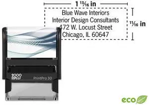 2000 Plus PrintPro 30 Self-Inking Custom Stamp, 11/16 x 1 13/16 Inch Impression 2000 Plus PrintPro 30 Self-Inking Custom Stamp, 11/16 x 1 13/16 Inch Impression