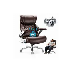 800lbs Big and Tall Office Chairs with 5D Flip Arms | Heavy Duty Desk Chair with Adjustable Lumbar Support, Office Chairs with Quiet Rubber Wheel and Extra Wide Seat 800lbs Big and Tall Office Chairs with 5D Flip Arms | Heavy Duty Desk Chair with Adjustable Lumbar Support, Office Chairs with Quiet Rubber Wheel and Extra Wide Seat