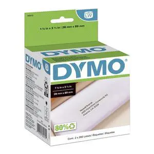 Authentic LW Mailing Address Labels for LabelWriter Label Printers, White, 1-1/8'' x 3-1/2'', 2 Rolls of 260 (30572) Authentic LW Mailing Address Labels for LabelWriter Label Printers, White, 1-1/8'' x 3-1/2'', 2 Rolls of 260 (30572)