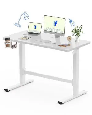 H7 Plus Mobile Standing Desk, Pneumatic Adjustable,One-Piece 48" | Cordless standing desk with stable dual-column design.Stand up desk for small spaces and home office Height 27.6"45",White H7 Plus Mobile Standing Desk, Pneumatic Adjustable,One-Piece 48" | Cordless standing desk with stable dual-column design.Stand up desk for small spaces and home office Height 27.6"45",White
