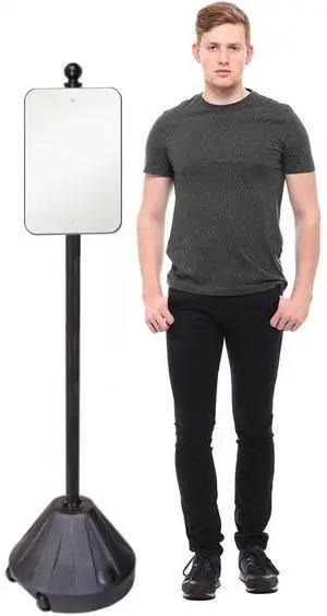 Tip-and-Roll Portable Sign Pole II, 1-Pack 60" tall, Black Base, Stand Only Tip-and-Roll Portable Sign Pole II, 1-Pack 60" tall, Black Base, Stand Only