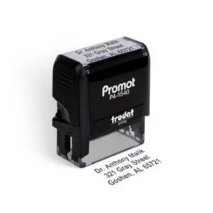 3-Line Self Inking Stamp (Small) - Customizable Font & Ink Color | Crisp & Consistent Impressions, Thousands of Clear Stampings, Fast One-Hand Operation, Built-In Self-Inking Mechanism 3-Line Self Inking Stamp (Small) - Customizable Font & Ink Color | Crisp & Consistent Impressions, Thousands of Clear Stampings, Fast One-Hand Operation, Built-In Self-Inking Mechanism