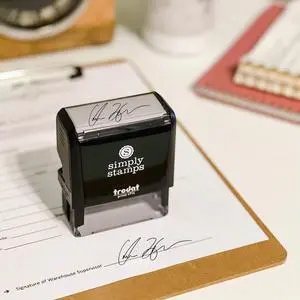 Personalized Self-Inking Signature Stamps - Custom Signature Stamp | Great for Documents and Other Official Paperwork | Provides Thousands of Impressions (Large) Personalized Self-Inking Signature Stamps - Custom Signature Stamp | Great for Documents and Other Official Paperwork | Provides Thousands of Impressions (Large)