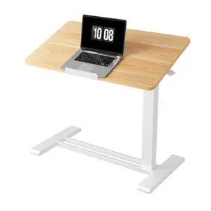 H7 PRO 90° Tiltable Mobile Overbed Table with Pneumatic Lift,32'' | Full foldable bedside table with adjustable desktop for laptop, Rolling Computer Cart and bed sofa.31.5" W x 17.7" D,Maple H7 PRO 90° Tiltable Mobile Overbed Table with Pneumatic Lift,32'' | Full foldable bedside table with adjustable desktop for laptop, Rolling Computer Cart and bed sofa.31.5" W x 17.7" D,Maple