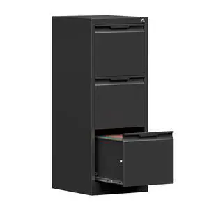 3 Drawer Vertical File Cabinet with Lock, Metal Filing Cabinet for Home Office, Locking File Cabinet for A4/F4/Legal/Letter, Assembly Required (Black, 3 Drawer) 3 Drawer Vertical File Cabinet with Lock, Metal Filing Cabinet for Home Office, Locking File Cabinet for A4/F4/Legal/Letter, Assembly Required (Black, 3 Drawer)