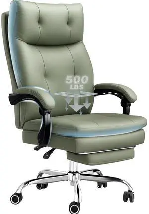 Big and Tall Comfy Office Chair,Ergonomic High Back Executive Desk Chair with Foot Rest,Heavy Duty Reclining Computer Chair with Wide Spring Cushion for Cross Legged,Home,Office,Gaming Big and Tall Comfy Office Chair,Ergonomic High Back Executive Desk Chair with Foot Rest,Heavy Duty Reclining Computer Chair with Wide Spring Cushion for Cross Legged,Home,Office,Gaming
