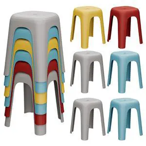 6-Pack Stackable Classroom Stools, 18-Inch Nesting Plastic Stools | Portable Backless Stools Offer Flexible Seating for Students and Adults in Classrooms, Offices, Activity Rooms, and Homes 6-Pack Stackable Classroom Stools, 18-Inch Nesting Plastic Stools | Portable Backless Stools Offer Flexible Seating for Students and Adults in Classrooms, Offices, Activity Rooms, and Homes