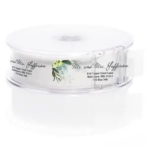 Clear Floral Greenery Rolled Address Labels / 250 Personalized Return Address Labels/Custom Address Stickers in Elegant Plastic Dispenser Clear Floral Greenery Rolled Address Labels / 250 Personalized Return Address Labels/Custom Address Stickers in Elegant Plastic Dispenser