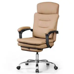 Executive Leather Home Office Chair with Footrest, High Back and Heavy Duty, Comfortable Big and Tall Ergonomic Desk Chair with Lumbar Support, Comfy Reclining, SGS Class 4 Gas Lift, Brown Executive Leather Home Office Chair with Footrest, High Back and Heavy Duty, Comfortable Big and Tall Ergonomic Desk Chair with Lumbar Support, Comfy Reclining, SGS Class 4 Gas Lift, Brown