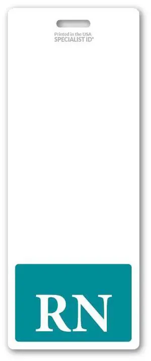 5 Pack - Oversized RN Badge Buddy - Vertical Extra Large Badge Buddies for Registered Nurses - 2 1/8 X 5 1/2 Role Identification Badge Backer Card for Nurses- USA Printed by (Teal) 5 Pack - Oversized RN Badge Buddy - Vertical Extra Large Badge Buddies for Registered Nurses - 2 1/8 X 5 1/2 Role Identification Badge Backer Card for Nurses- USA Printed by (Teal)