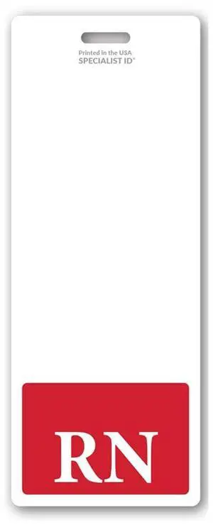 5 Pack - Oversized RN Badge Buddy - Vertical Extra Large Badge Buddies for Registered Nurses - 2 1/8 X 5 1/2 Role Identification Badge Backer Card for Nurses- USA Printed by (Red) 5 Pack - Oversized RN Badge Buddy - Vertical Extra Large Badge Buddies for Registered Nurses - 2 1/8 X 5 1/2 Role Identification Badge Backer Card for Nurses- USA Printed by (Red)