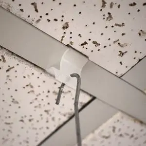 Drop Ceiling Grid Clip Snap On Sign Hangers with 3/16" Hole, Includes 12" H Metal Double C Hooks, 10 Pack Drop Ceiling Grid Clip Snap On Sign Hangers with 3/16" Hole, Includes 12" H Metal Double C Hooks, 10 Pack
