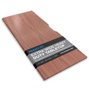 Premium Tabletop for Sit Stand Desktops (72" Wide, 29.5" Deep, 1" Thick), Extra Wide Standing Desk Top with Beveled Front Edge and Cable Management Cut-Out - Wood Table Top Slab in Hazelnut Premium Tabletop for Sit Stand Desktops (72" Wide, 29.5" Deep, 1" Thick), Extra Wide Standing Desk Top with Beveled Front Edge and Cable Management Cut-Out - Wood Table Top Slab in Hazelnut