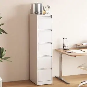 5 Drawer File Cabinet with Lock, Vertical Filing Cabinets for Home Office, Metal Storage Cabinets, Heavy Duty File Cabinet for Letter/Legal/A4/F4 Size Amsseble Required, White 5 Drawer File Cabinet with Lock, Vertical Filing Cabinets for Home Office, Metal Storage Cabinets, Heavy Duty File Cabinet for Letter/Legal/A4/F4 Size Amsseble Required, White
