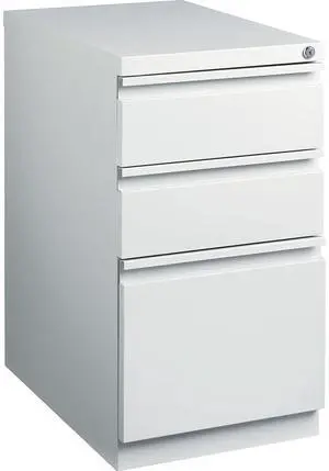 3-Drawer Vertical File Cabinet, Letter Size Documents, Lockable & Mobile, 23" D x 15" W x 27.75" H, Light Gray | Mobile rolling cabinet, 23in D x 15in W x 27.75in H, for secure storage 3-Drawer Vertical File Cabinet, Letter Size Documents, Lockable & Mobile, 23" D x 15" W x 27.75" H, Light Gray | Mobile rolling cabinet, 23in D x 15in W x 27.75in H, for secure storage