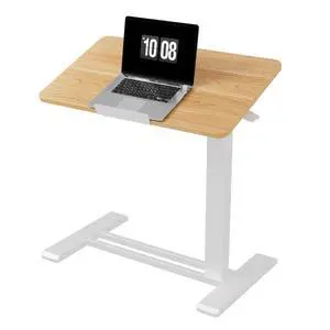 H7 PRO 90° Tiltable Mobile Overbed Table with Pneumatic Lift,28'' | Full foldable bedside table with adjustable desktop for laptop, Rolling Computer Cart and bed sofa.27.6" W x 15.7" D,Maple H7 PRO 90° Tiltable Mobile Overbed Table with Pneumatic Lift,28'' | Full foldable bedside table with adjustable desktop for laptop, Rolling Computer Cart and bed sofa.27.6" W x 15.7" D,Maple
