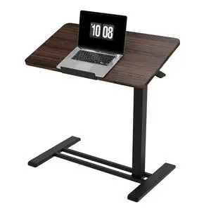 H7 PRO 90° Tiltable Mobile Overbed Table with Pneumatic Lift,28'' | Foldable bedside table with adjustable desktop for laptop, Rolling Computer Cart and bed sofa.27.6" W x 15.7" D,Rustic Brown H7 PRO 90° Tiltable Mobile Overbed Table with Pneumatic Lift,28'' | Foldable bedside table with adjustable desktop for laptop, Rolling Computer Cart and bed sofa.27.6" W x 15.7" D,Rustic Brown