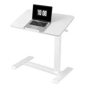 H7 PRO 90° Tiltable Mobile Overbed Table with Pneumatic Lift,28'' | Full foldable bedside table with adjustable desktop for laptop, Rolling Computer Cart and bed sofa.27.6" W x 15.7" D,White H7 PRO 90° Tiltable Mobile Overbed Table with Pneumatic Lift,28'' | Full foldable bedside table with adjustable desktop for laptop, Rolling Computer Cart and bed sofa.27.6" W x 15.7" D,White