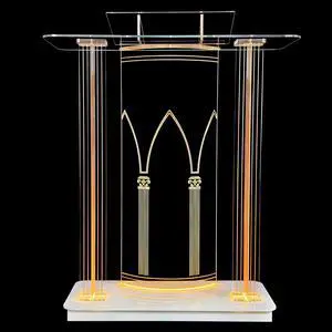 46.5" Large Clear Acrylic Podium with 4 Wheels, 10MM Plexiglass Pulpit for Churches with LED Light, Pulpitos para Iglesias with Storage Shelf, Church Pulpit Stand for Office School (with Wheels) 46.5" Large Clear Acrylic Podium with 4 Wheels, 10MM Plexiglass Pulpit for Churches with LED Light, Pulpitos para Iglesias with Storage Shelf, Church Pulpit Stand for Office School (with Wheels)