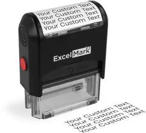 Self Inking Rubber Stamp with up to 4 Lines of Custom Text (Medium) Self Inking Rubber Stamp with up to 4 Lines of Custom Text (Medium)