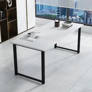 6FT Conference Table, 70.8" L x 31.5" W Office Table Meeting Room Table Modern Rectangular Boardroom Desk with Metal Frame, Black&Natural 6FT Conference Table, 70.8" L x 31.5" W Office Table Meeting Room Table Modern Rectangular Boardroom Desk with Metal Frame, Black&Natural