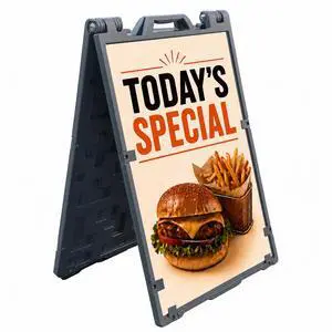 A Frame Sidewalk Signs for Advertising, 24"x36" Double Sided Heavy Duty Portable Folding Sign Boards with Fillable Base for Restaurants, Retail Stores, Cafes and Street Outdoor (1 Pack) A Frame Sidewalk Signs for Advertising, 24"x36" Double Sided Heavy Duty Portable Folding Sign Boards with Fillable Base for Restaurants, Retail Stores, Cafes and Street Outdoor (1 Pack)