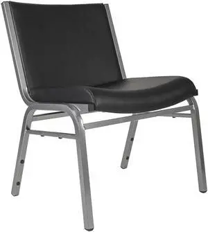 Hercules Big & Tall Vinyl Stack Chair, Black | Vinyl Upholstery, Durable Construction, Commercial Use, 1000 LBS. Weight Capacity Hercules Big & Tall Vinyl Stack Chair, Black | Vinyl Upholstery, Durable Construction, Commercial Use, 1000 LBS. Weight Capacity