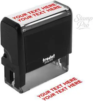 Stamp Pro Self Inking 2 Line Custom Stamp Personalized Name or Text Stamp for Home, School, Crafts & Business Use Choose Size, Font Style & Ink Color (Extra Large) Stamp Pro Self Inking 2 Line Custom Stamp Personalized Name or Text Stamp for Home, School, Crafts & Business Use Choose Size, Font Style & Ink Color (Extra Large)