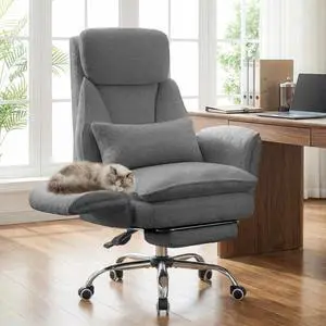Criss Cross Office Chair with Armrests & Wheels, Big and Tall Office Chair with Footrest, Flip Armrests for Pets, Wider Seat Cross Legged Office Chair, Ergonomic Chair, Teddy, LightGrey Criss Cross Office Chair with Armrests & Wheels, Big and Tall Office Chair with Footrest, Flip Armrests for Pets, Wider Seat Cross Legged Office Chair, Ergonomic Chair, Teddy, LightGrey