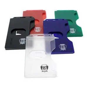 Bulk 50 Pack - Hard Plastic Badge Holder Vertical - Side Load 2 Card Protector - Multiple Card ID Badge Holders - Heavy Duty Rigid/Hard Plastic by (Assorted Colors) Bulk 50 Pack - Hard Plastic Badge Holder Vertical - Side Load 2 Card Protector - Multiple Card ID Badge Holders - Heavy Duty Rigid/Hard Plastic by (Assorted Colors)