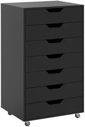 7 Drawers Filing Cabinet, Vertical File Cabinet for | Under Desk Mobile Storage Organizer, Storage Cabinets with Wheels, Lateral Filing Cabinet for Home Office Living Room, Study 7 Drawers Filing Cabinet, Vertical File Cabinet for | Under Desk Mobile Storage Organizer, Storage Cabinets with Wheels, Lateral Filing Cabinet for Home Office Living Room, Study