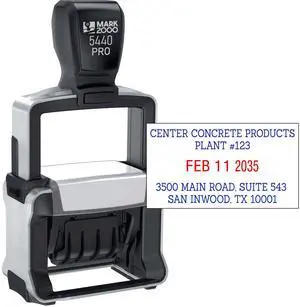 5440 Professional Self Inking Date Stamp with Custom Text - Up to 4 Lines of Text 5440 Professional Self Inking Date Stamp with Custom Text - Up to 4 Lines of Text