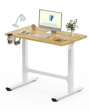 H7 Plus Mobile Standing Desk, Pneumatic Adjustable,One-Piece 40" | Cordless standing desk with stable dual-column design.Stand up desk for small spaces and home office Height 27.6"45",Maple H7 Plus Mobile Standing Desk, Pneumatic Adjustable,One-Piece 40" | Cordless standing desk with stable dual-column design.Stand up desk for small spaces and home office Height 27.6"45",Maple